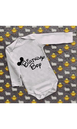 Дитячий боді з принтом - Birthday boy. Disney
