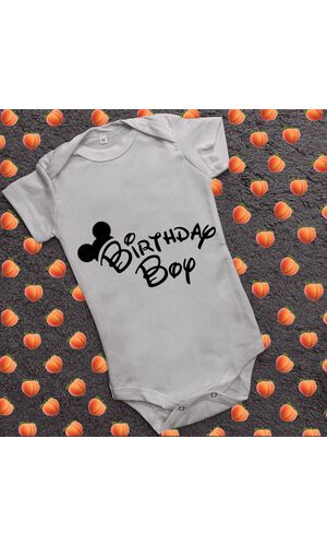 Дитячий боді з принтом - Birthday boy. Disney