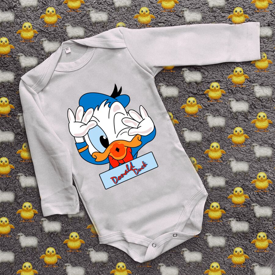 Детский бодик с принтом  - Donald Duck
