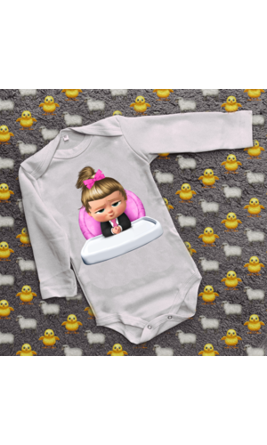 Дитячий боді з принтом - Boss baby girl 02