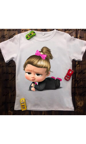 Дитяча футболка з принтом - Boss baby girl 03