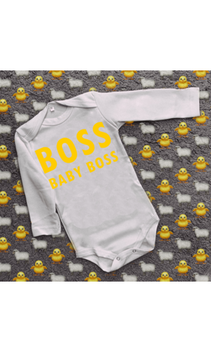 Дитячий боді з принтом - BOSS BABY BOSS