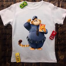 Детская футболка  с принтом - Зверополис Кот