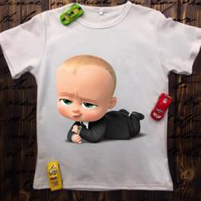 Детская футболка  с принтом -Baby boss boy