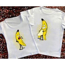 Парні футболки з принтом - Банани