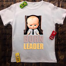 Детская футболка  с принтом - Born Leader