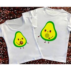 Парні футболки з принтом - Авокадо