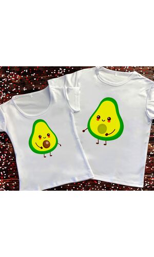 Парні футболки з принтом - Авокадо
