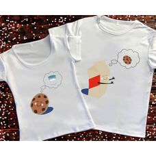 Парні футболки з принтом - Коржик та  Молоко