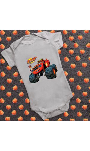Дитячий боді з принтом - Машина