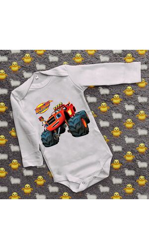 Дитячий боді з принтом - Машина