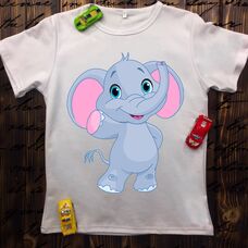 Детская футболка  с принтом - Слон
