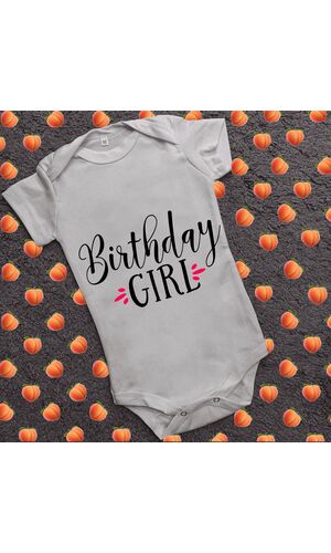 Дитячий боді з принтом - Birthday girl
