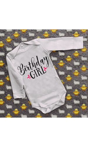 Дитячий боді з принтом - Birthday girl