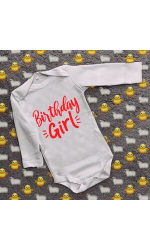 Дитячий боді з принтом - Birthday girl