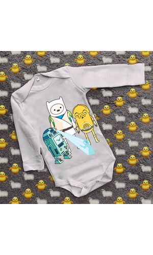 Дитячий боді з принтом - Час пригод