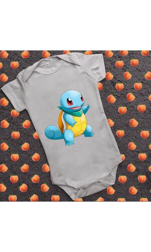 Дитячий боді з принтом - Покемон Черепашка