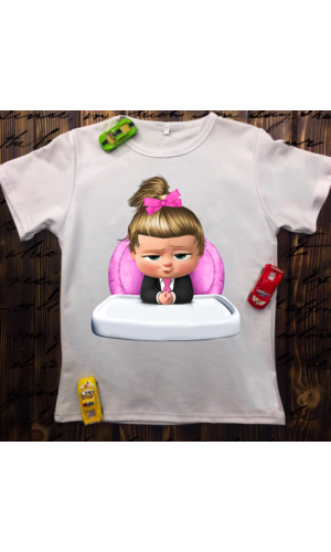 Дитяча футболка з принтом - Boss baby girl 02