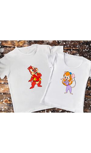 Парні футболки з принтом - Гаечка с Дейлом