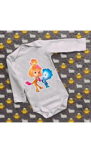 Дитячий боді з принтом - Фіксіки