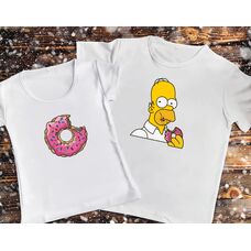 Парні футболки з принтом - Сімпсон