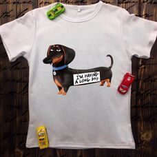 Детская футболка  с принтом - Домашние питомцы : Такса