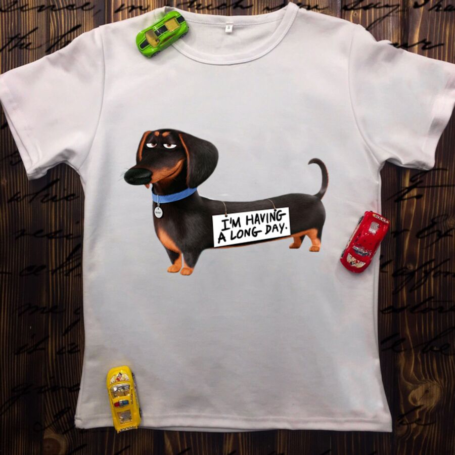 Детская футболка  с принтом - Домашние питомцы : Такса