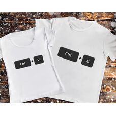 Парні футболки з принтом - Ctrl C + Ctrl V