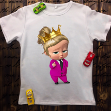 Детская футболка  с принтом -Boss baby girl 