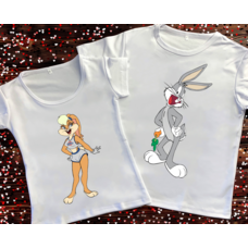 Парні футболки з принтом - Лола і Багз Банні